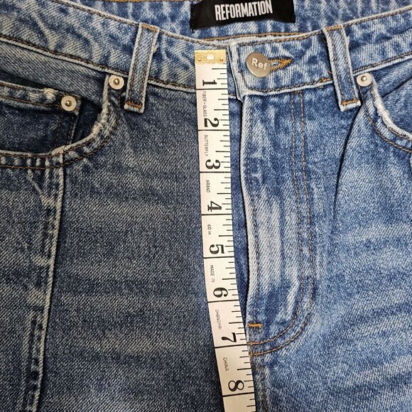 COPY - Reformation Val 90s Mid-Rise Straight-Leg Jeans Size 25( equals to size … - Picture 5 of 11